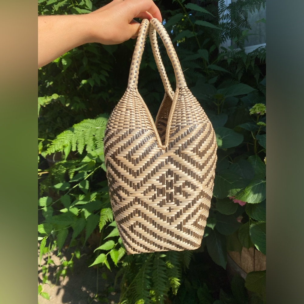 NWOT Handmade Natural Fiber Basket Purse - Picture 5 of 9